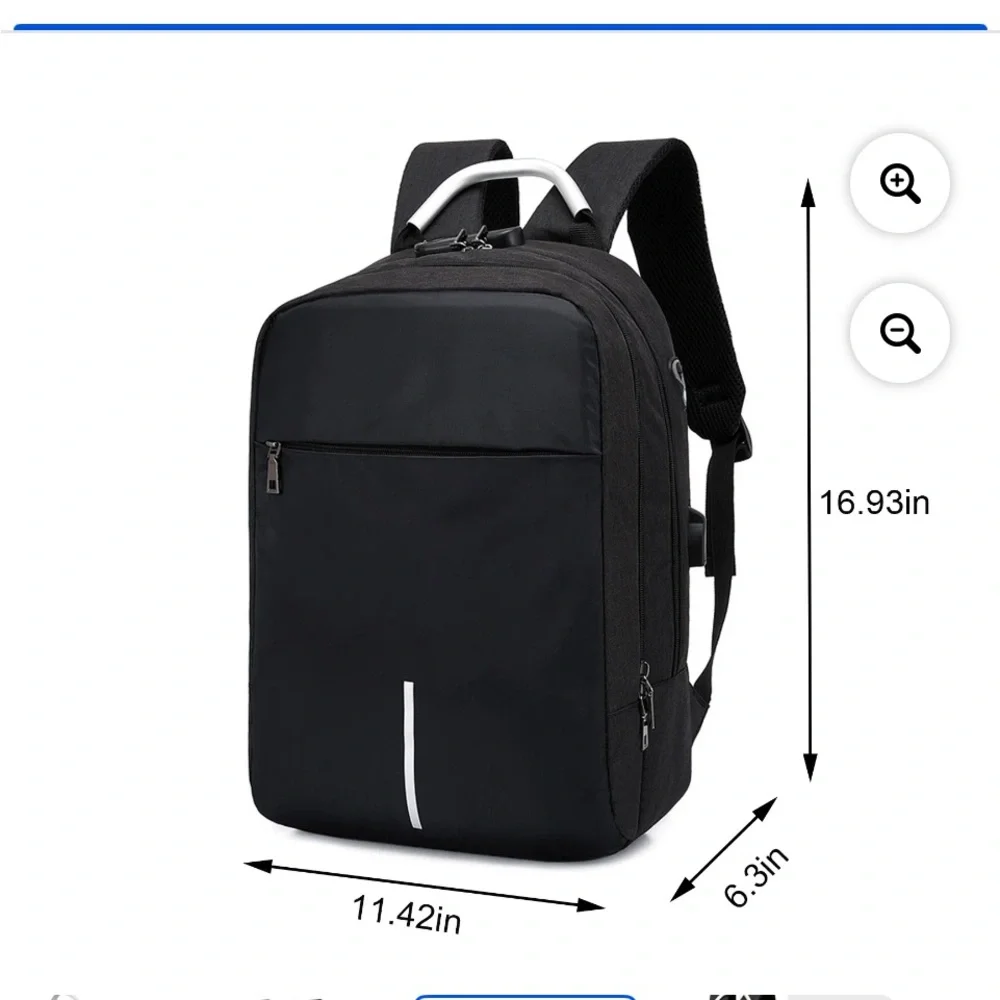 Stylish Black Men's Reflective Backpack